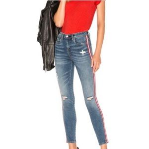 3/$20 Blank nyc athletic stripe high waist skinny jeans size 27